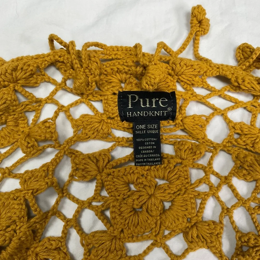Pure Handknit Crochet Scarf - Picture 4 of 7